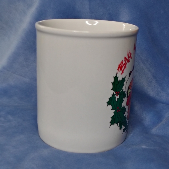 Vintage 1978 Enesco Garfield Bah Humbug Christmas 11oz White Ceramic Mug - Picture 5 of 8